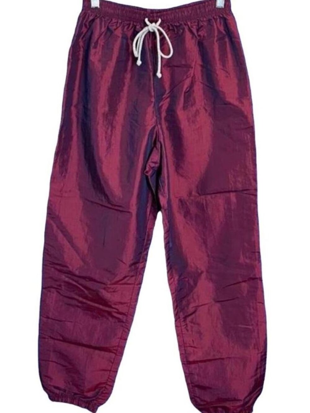 Vintage Burgundy & Purple Parachute Track Pants Joggers